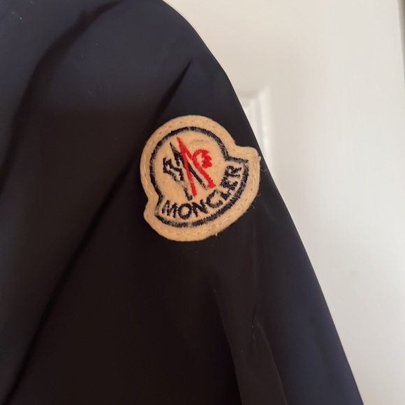 Moncler Argeline Waterproof Rain Wind Breaker Jacket 2 Navy - Picture 5 of 7